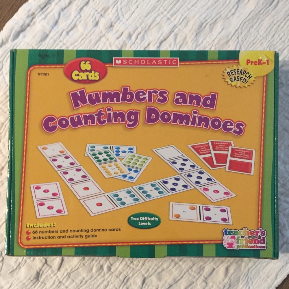 🆕 Scholastic Numbers and Counting Dominoes NIB